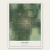 Tilden, Illinois map print, the full design