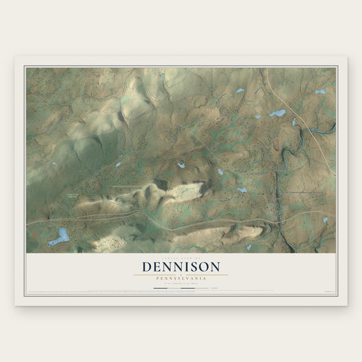 Dennison, Pennsylvania map print, the full design