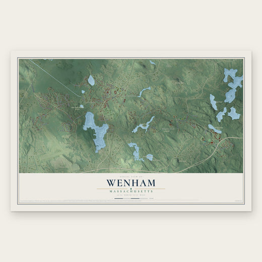 Wenham, Massachusetts map print, the full design