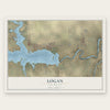Logan, New Mexico map print, the full design