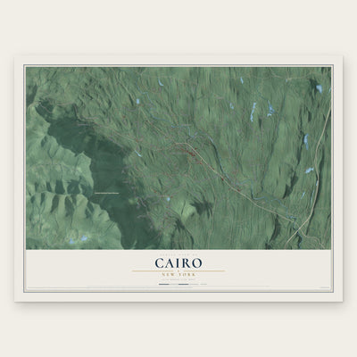 Cairo, New York map print, the full design