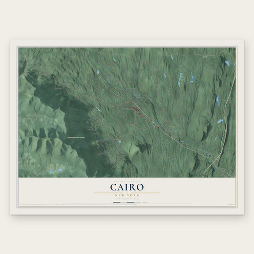 Cairo, New York map print, the full design