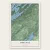 Orleans, New York map print, the full design
