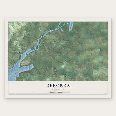 Dekorra, Wisconsin map print, the full design