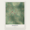 Hoboken, Georgia map print, the full design