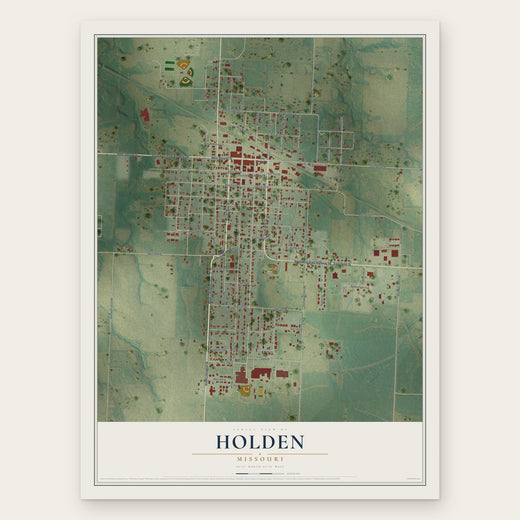 Holden, Missouri map print, the full design