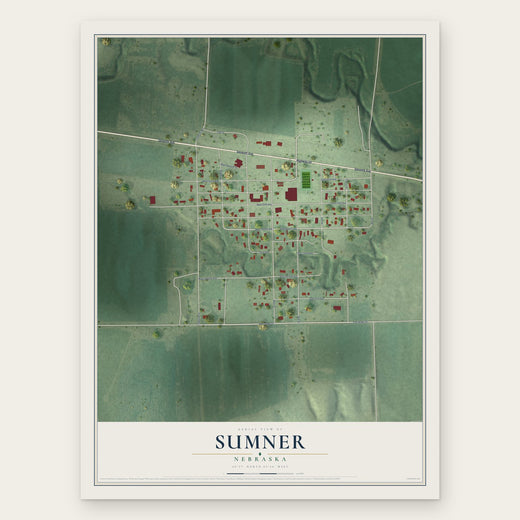 Sumner, Nebraska map print, the full design