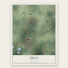 Bells, Tennessee map print, the full design