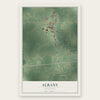 Albany, Louisiana map print, the full design