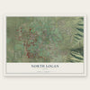 North Logan, Utah map print, the full design