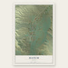 Hatch, Utah map print, the full design