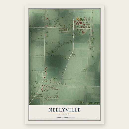 Neelyville, Missouri map print, the full design