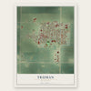 Truman, Minnesota map print, the full design
