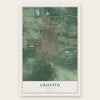 Griffith, Indiana map print, the full design