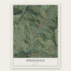 Springdale, Utah map print, the full design