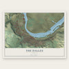 The Dalles, Oregon map print, the full design