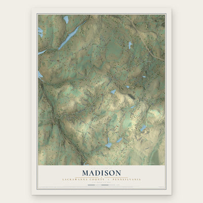 Madison, Lackawanna County, Pennsylvania map print, the full design