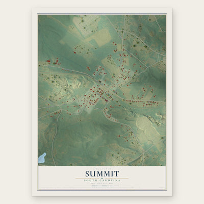 Summit, South Carolina map print, the full design