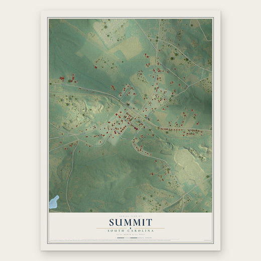 Summit, South Carolina map print, the full design