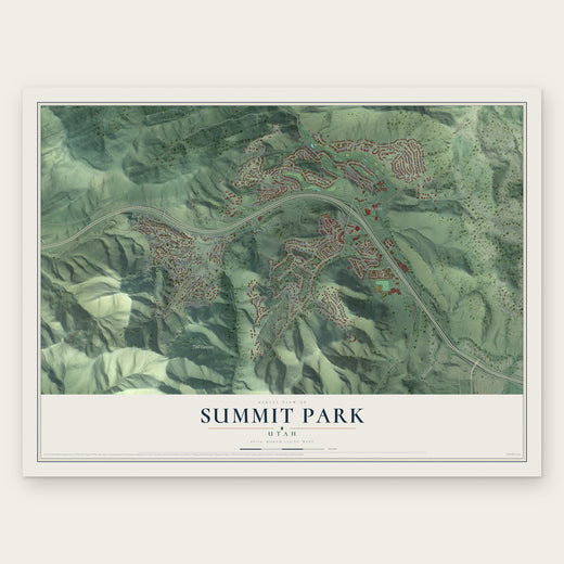 Summit Park, Utah map print, the full design