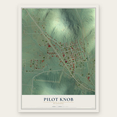 Pilot Knob, Missouri map print, the full design