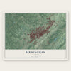 Birmingham, Alabama map print, the full design