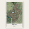 Keizer, Oregon map print, the full design