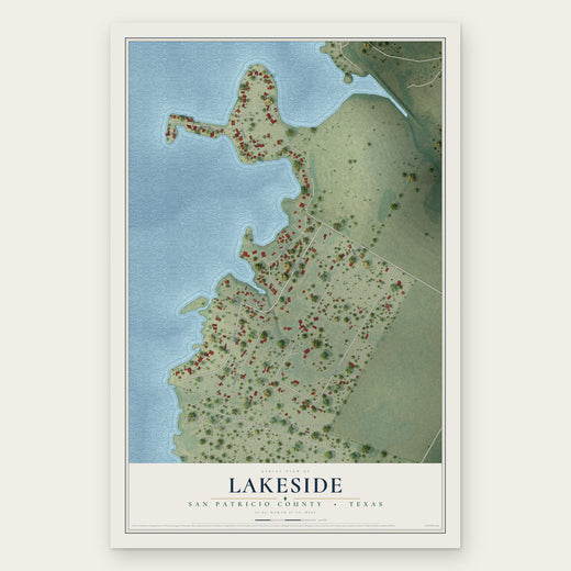 Lakeside, San Patricio County, Texas map print, the full design