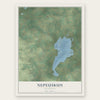 Nepeuskun, Wisconsin map print, the full design