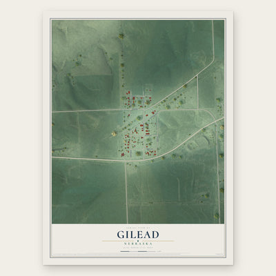 Gilead, Nebraska map print, the full design