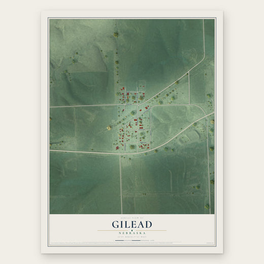 Gilead, Nebraska map print, the full design