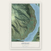 Entiat, Washington map print, the full design