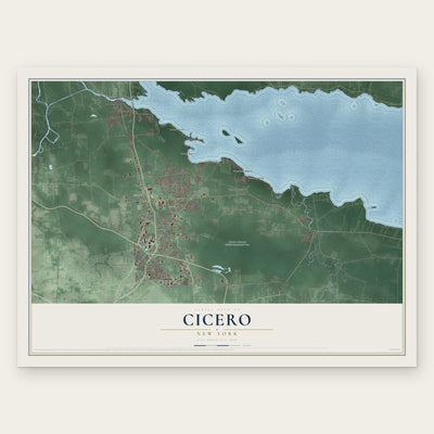 Cicero, New York map print, the full design