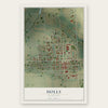 Holly, Colorado map print, the full design