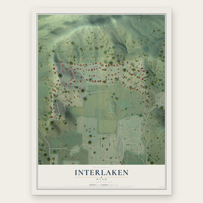 Interlaken, Utah map print, the full design