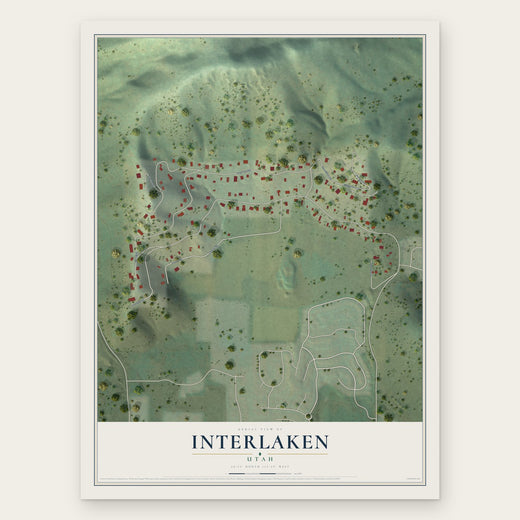Interlaken, Utah map print, the full design