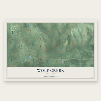 Wolf Creek, Pennsylvania map print, the full design