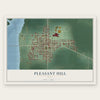 Pleasant Hill, Ohio map print, the full design