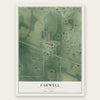 Farwell, Minnesota map print, the full design