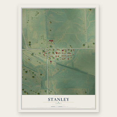Stanley, Iowa map print, the full design