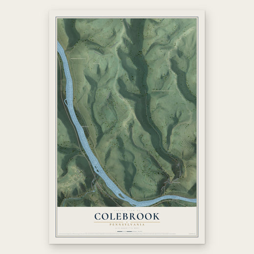 Colebrook, Pennsylvania map print, the full design