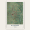 Harrisburg, Arkansas map print, the full design
