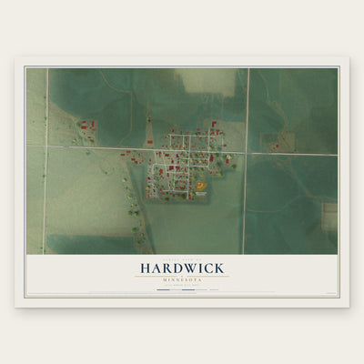Hardwick, Minnesota map print, the full design