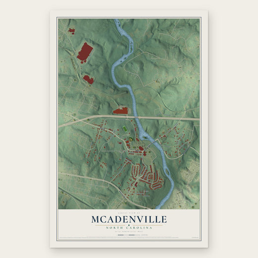 McAdenville, North Carolina map print, the full design