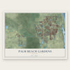 Palm Beach Gardens, Florida map print, the full design