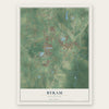 Byram, Mississippi map print, the full design