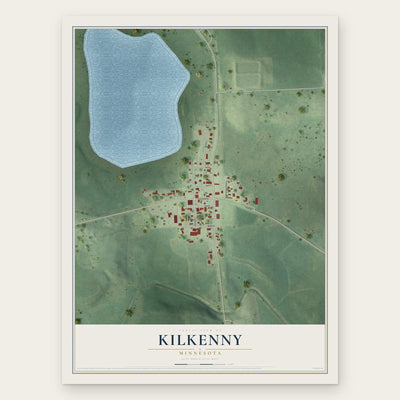 Kilkenny, Minnesota map print, the full design