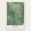 Magnolia, Mississippi map print, the full design