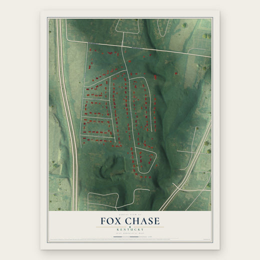 Fox Chase, Kentucky map print, the full design
