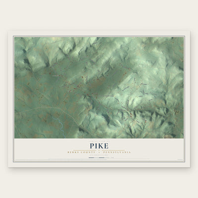 Pike, Berks County, Pennsylvania map print, the full design
